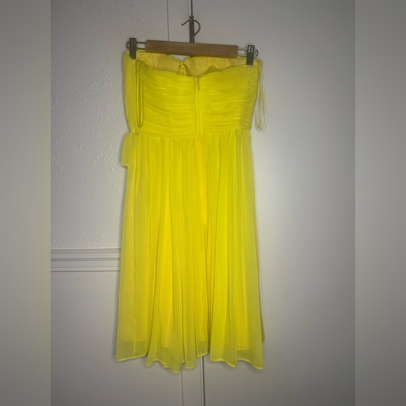 Mango Vibrant Yellow Strapless Dress size XS - Picture 2 of 5